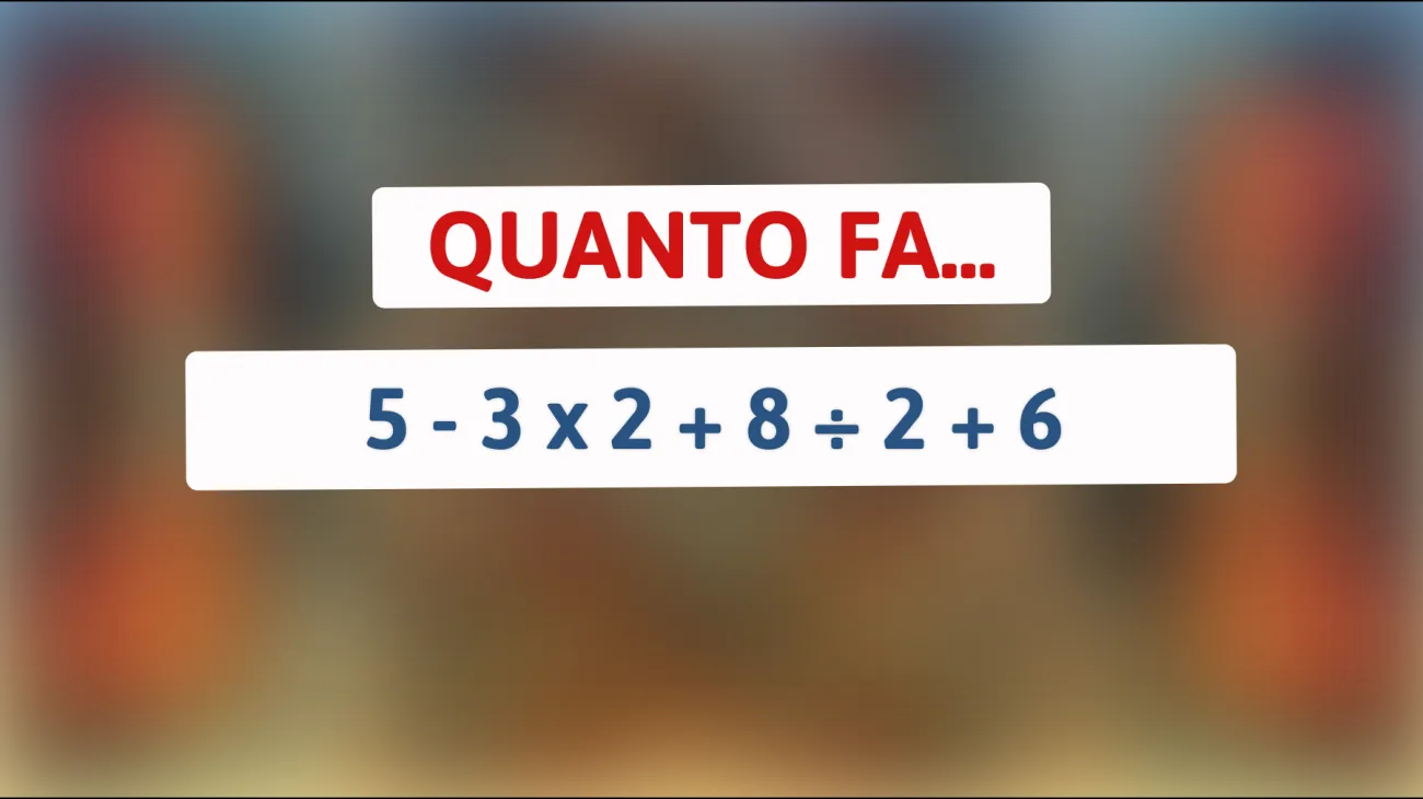 \"Solo il 5% delle persone riesce a risolvere questo enigma matematico: hai la mente per scoprire la risposta giusta?\""