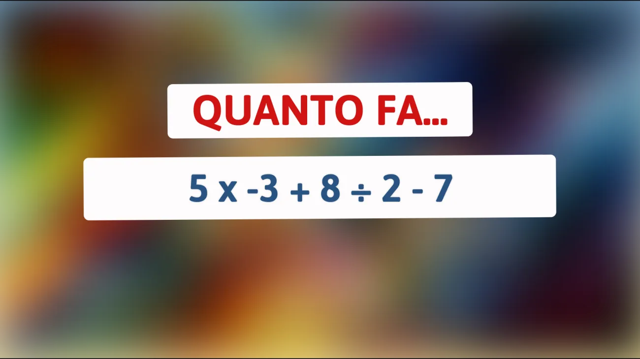 \"Sorprendente! La Sfida Matematica che Solo i Veri Geniali Riescono a Risolvere in Pochi Secondi!\""