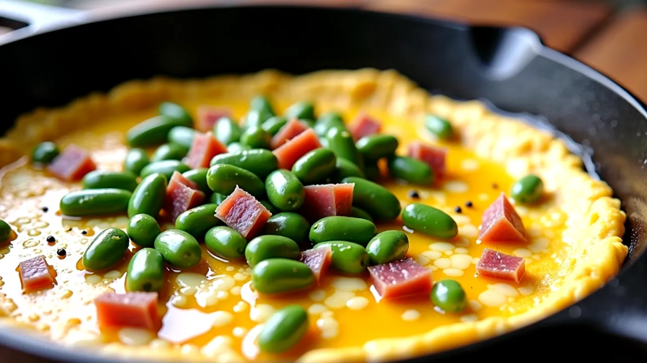 Frittatina pecorino fave fresche."